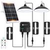 Aigostar-Lampada Solare da Esterno con Telecomando，Cavo da 11 M，Batteria di Capacità da 6000 mAh，Lampadario Solari con Corda di Trazione，IP65 Impermeabile per Interno/Esterno，Campeggio，2 lampade