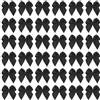 PATIKIL 1 Fiocchi Decorativi Mini 50Pz Fiocchetti per Bomboniere Mini Nastro di Raso per Applique Fai da Te Cucito Decorazione per Matrimonio Festa Nero