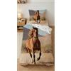 BrandMac Cavallo Fuga Selvaggia Copripiumino Singolo 140x200 + Federa 65x65 Cotone