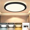 RDGOOD Plafoniera LED rotonda 18W, lampada da soffitto 1800lm 3000K/4000K/6500K temperatura colore regolabile pannello piatto con per soggiorno camera da letto, cucina, corridoio Ø220*H25mm