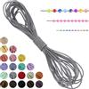 LEREATI Filo Elastico per Braccialetti Resistente, Cordoncino Elastico 1mm x 5m Elastici Braccialetti Cordino Elastico, Filo Nylon per Collane Perline Braccialetti Fai da Te Cucire (Grigio Chiaro)