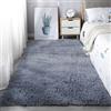 XUEDNGM Tappeto per Soggiorno Tappeti Camera da Letto 60 x 270 cm Moderno, Lavabile, Antiscivolo, per Camera da Letto, Morbido Tappeti Soggiorno Pelo Lungo Tappeto a Pelo Lungo, Grigio