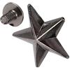 Beufee 50 Set Borchie Per Tessuti Stella, 14 Mm Borchie Stella Metallo Per Scarpe E Borse, Rivetti A Stella Rivetti in Pelle in Lega Di Zinco Borchie E Punte Per Scarpe Borse Per Abbigliamento(Nero)