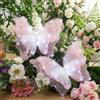 Yinkin 2 pezzi Farfalle LED giganti da 50,8 cm Mariposas Grandes para Decoracion Farfalle 3D luminose per matrimonio, compleanno, festa, baby shower, decorazione (rosa sfumato)