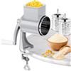 Jokapy Macinacaffè manuale con 2 dischi staccabili, macinacaffè manuale con manovella in acciaio inox, macinacaffè per noci, mandorle, per mais, spezie, formaggio, cetrioli, carote (Bianco)