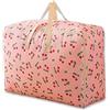 GRSTREE Grande borsa portaoggetti con cerniera, 84 l, per traslochi e biancheria da letto, borsa portaoggetti per piumino, lavanderia, vestiti, trapunta, colore: ciliegia