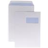 UNIVERS GRAPHIQUE 100 busta A4 con pouch finestra posta - C4 carta bianca formato 90g finestra 229 x 324 mm 50 x 100 mm chiusura autoadesiva