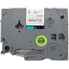 BROVACS 1 confezione di nastro adesivo nero su bianco extra forte compatibile per Brother P-Touch TZ S221 TZe S221 9 mm 3/8 OPA1222