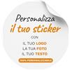 LASERO' 100 Adesivi Personalizzati Tondi con Logo o Testo 6cm | Sticker Personalizzati Rotondi | Etichette Adesive Personalizzate per Packaging, Bomboniere, Bottiglie e Wedding