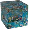Parastone Fermacarte rettangolare design quadrato in vetro MONET - Ninfea 6 x 6 cm