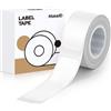 Makeid Nastro per etichette compatibile 12mm x 35mm Autoadesivo resistente al calore in sostituzione L1 / Q1 / E1 Lacuna bianca
