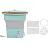 Aurikall Mini lavatrice portatile pieghevole da 16 litri, lavatrice per indumenti intimi pieghevole compatta per casa, dormitorio e viaggi (Verde)