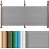 LIJIAO Frangivisto Balcono Schermi Divisori e Protettivi 85 x 260 cm Protezione Privacy Balcone Frangivisto per Balcone Antivento con Fascetta per Balconi Recinzioni, Grigio