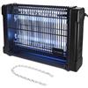 kwmobile Insetticida UV 20 W - 80m² di Superficie Efficace incl. Catena di Sospensione - Trappola Elettrica per Mosche con Cavo di Alimentazione - Lampada per Insetti Zanzare