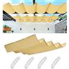 Woace Vela Ombreggiante a Onda Retrattile Impermeabile Tenda da Sole per Esterno Antivento Telo Parasole con Occhielli Tenda a Vela Parasole per Serre Terrazze Giardino Balcone 0.6x2M Sabbia
