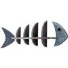SageFurned Mensola da parete a forma di pesce blu invecchiato, stile fattoria, in legno, per corridoio, bagno, camera da letto, fattoria, a lisca di pesce (A)