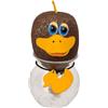Realizzandoo Testa Erba Che Cresce Papera - Pianta Capelli Animale Divertente con Vasetto e Ciondolo Paperotto - Idea Regalo Originale Compleanno Natale - Decorazione Scrivania Ufficio - Grass Head 12,5 cm