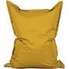 Lumaland - Poltrona a sacco gigante XXL, 140 x 180 cm, cuscino impermeabile per interni ed esterni con oltre 3 milioni di perline EPS adattabili, con rivestimento lavabile, colore giallo senape
