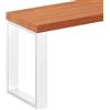 LAMO Manufaktur Panca per sala da pranzo 30x60x47 cm (Lar x Lun x Alt), gambe per mobili Simple Bianco/Seduta scura, LSB-01-A-004-60-9016S