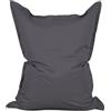 Lumaland Poltrona Sacco Pouf | Bean Bag grande XXL 140x180cm idrorepellente | Con rivestimento lavabile | Incl. borsa interna ricaricabile con perle EPS [Antracite]