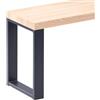 LAMO Manufaktur Panca per sala da pranzo 30x160x47 cm (Lar x Lun x Alt), gambe per mobili Simple Grigie/Seduta grezza, LSB-01-A-001-160-7016S