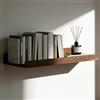 LWLWA Mensola da Muro Legno, Scaffale da Parete Colore Noce, 15×30 cm | Mensole da Muro Design di Piccole Dimensioni, Completo di Viti e Spinotti per Legno, per Soggiorno e Camera da Letto