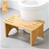 VETOLAKA Sgabello per WC in bambù: sgabello pieghevole per WC per adulti e bambini, per combattere la stitichezza e il gonfiore