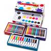 CREATIVON Set Artistico 54 Pezzi - Kit Completo per Disegno e attività Creative con Acquerelli, Pennarelli, Pastelli e Matite Colorate in Valigetta