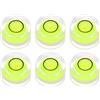 sourcing map 6 livelle rotonde a bolla 10 x 6 mm, mini livelle circolari a bolla per livellare fotocamera, treppiede, telescopio, officina, giradischi, cornici, colore: verde
