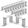 sturiz 16 Pezzi 30x30 mm Quadrato Tubo Morsetto Staffa a U in Acciaio Inox 304 a Forma di U Puntone Connettore Staffa Tubo Fibbia Morsetto Cavo per Porte d'Ingresso Finestre e Tubi Vari