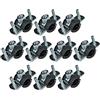AERZETIX - Set di 10 - Fascette isofonico - supporto di fissaggio con guarnizione - per tubo Ø1/4'' 12-16mm - DIN EN 10111 - in acciaio zincato - da avvitare М8 - C49897