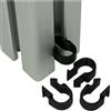 Chicken Cooper Clip per il fissaggio del cavo al profilo di costruzione, fissaggio rapido con funzione push-click, supporto per cavi per profili in alluminio (scanalatura 10, diametro interno 12 mm, nero, 25,