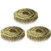 uxcell 1200 chiodi di raccordo 2,5 x 0,2 cm con gambo ad anello a 15 gradi a testa rotonda piena fascicolata bobina per materiali di tornio e guaina