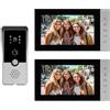 AMRTTWY Video Doorbell Videocitofono cablato, 2 monitor, ultima porta analogica, porta economica, telefono,Rilevamento del Movimento Umano