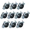 AERZETIX - Set di 10 - Fascette isofonico - supporto di fissaggio con guarnizione - per tubo Ø3/4'' 24-28mm - DIN EN 10111 - in acciaio zincato - da avvitare М8 - C49891