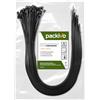 packivo Fascette stringicavo nero, extra forti, 4,8 mm x 500 mm, 100 pezzi, in nylon di alta qualità, resistenti ai raggi UV, autobloccanti, lunghe, resistenti alle intemperie, pesanti, per la gestione dei