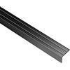Gedotec Profilo paragradino autoadesivo alluminio nero 2000 mm - profilo angolare non forato da incollare 25 x 8 mm - paraspigolo gradino scanalato - Made in Germany