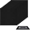 CAAGGMM Piastrelle Autoadesive per Moquette, 10 Pezzi Piastrelle Quadrate per Tappeti, 30 x 30 cm Moquette Pavimento, Mattonelle per Pavimenti Facili da Staccare e Incollare, per Casa, Commerciale(Nero)