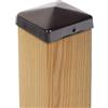 ROG garden-line 10x Copripalo a Piramide 141x141 mm - Cappuccio per Pali in Legno 140x140 mm - Acciaio Zincato e Verniciato a Polvere Nero - Protezione Resistente per Recinzioni e Giardino - Con 2 Fori di Fissaggio