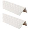 ProfiPVC Set di 2 Profili per bordi scale - Profilo angolare in PVC autoadesivo 50mm x 40mm, Paraspigolo - Strisce antiscivolo per gradini, 165cm, Bianco