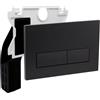 Empyreal Placca di controllo,Comando compatibile con Geberit Duofix Sigma/Delta/BASIC per doppio scarico, Portane uno Scivolo di alimentazione per pastiglie di pulizia(Nero Opaco)