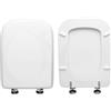 HYDRO HOME Tavoletta Wc Compatibile con EDOS HATRIA SPEA, Copriwater In Legno Rivestito Con 2 mm Di Resina,Tavoletta Wc Con Cerniere Fissaggio Dal Basso MADE IN ITALY