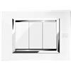 Simon Urmet Placca Expì metallo Bianco Perla, 3 moduli Urmet 13903.BP