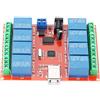 Telituny Interruttore a relè 12V Interruttore a relè per computer a 8 canali USB Modulo relè per PC Smart Controller