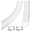 sourcing map Tubo flessibile in gomma siliconica trasparente da 0,9 m, 25 mm x 29 mm, tubo flessibile per aria, per birra, vinificazione, sifone pompa, diametro interno 2,5 cm, diametro esterno 1