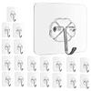 Rucae FYKERO Ganci Adesivi Appendiabiti -20 Pezzi Gancio Adesivo, Ganci A Parete per Cucina Bagno Porta Soffitto,Lmpermeabile E Oilproof, Riutilizzabili