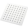 Voltix Soffione Doccia a Pioggia in Acciaio Inox 20 X 20 CM Docce Fisso Quadrato, Cromo, Acciaio, argento (20CM)