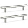 XAQAMY Maniglie Armadio Acciaio Inox Massiccio, Interasse 128mm