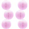 CEEYSEE 6 Pezzi Lanterne di Carta 30cm Lanterne Rotonde Rosa di Carta Lanterne di Carta Appese per Decorazioni di Festa Compleanno Matrimonio Natale Giardini(DFNS)