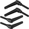 efuturetime 4 Pcs Maniglie a Leva di Serraggio M8-40mm Maniglia a Ripresa di Boccaggio Regolabile in Acciaio al Carbonio Nero
